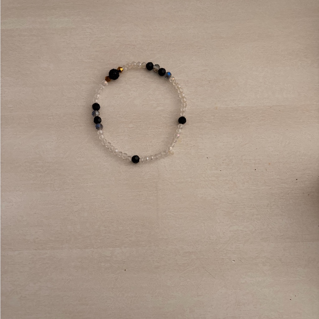 Other Stories Black And Gold Beaded Bracelet 9$
